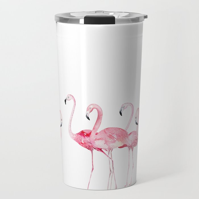 Flamingo Farm- Tropical Animal Bird World Travel Mug