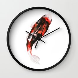 Japanese style two artistic carp Wall Clock