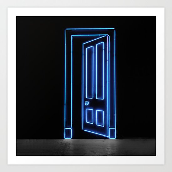 Door (Neon) Art Print