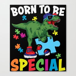 Born To Be Special Autism Awareness Canvas Print