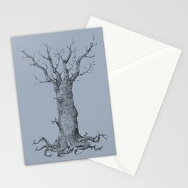 Winter Tree in Pale Blue Stationery Cards