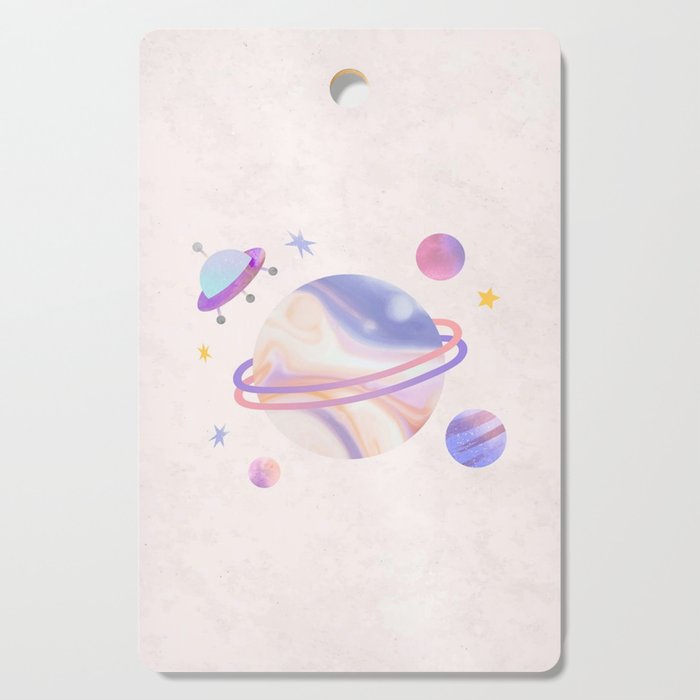 Galaxy Watercolor Cutting Board