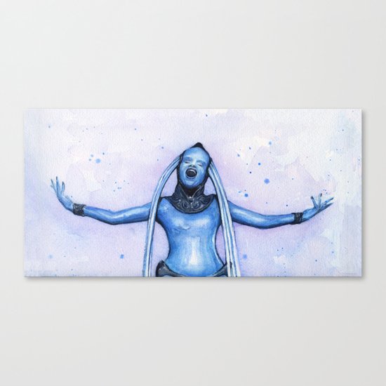 Diva Plavalaguna | Fifth Element Watercolor Art Canvas Print