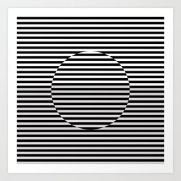 Hypnotic Illusion - Black & White Art Print