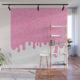 Pink donut glaze Wall Mural