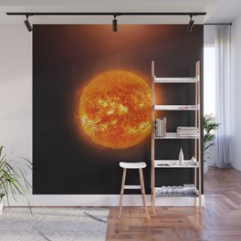 Sun star. Poster background illustration. Wall Mural