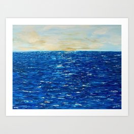 Calming ocean days Art Print