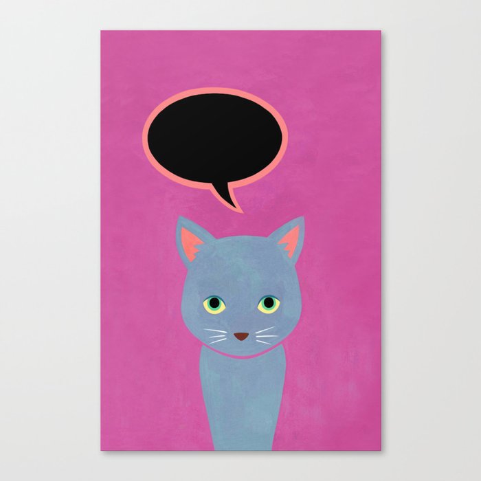 cat -Alice Canvas Print