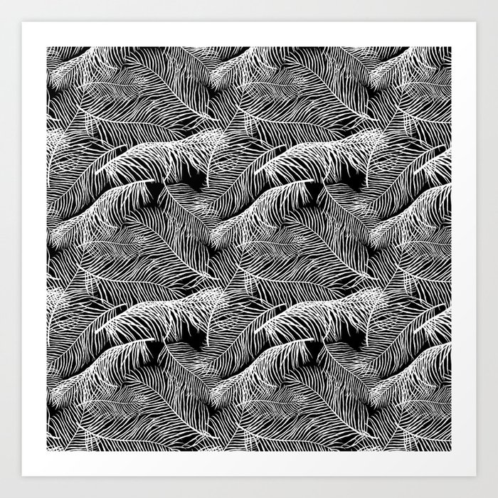 Tropical Palm Leaves Pattern - Mix & Match Art Print