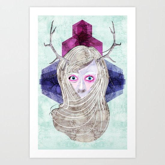 Hair Mask Art Print