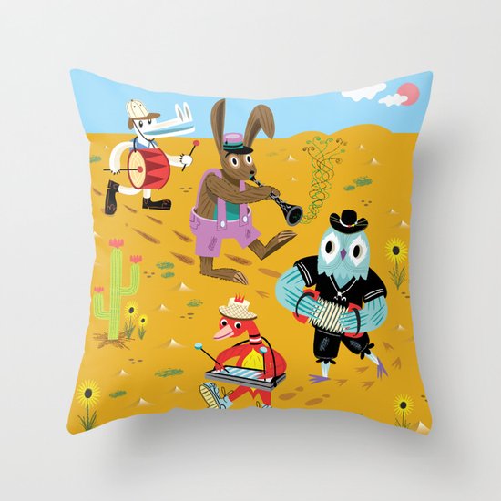The Animal Jamboree Throw Pillow