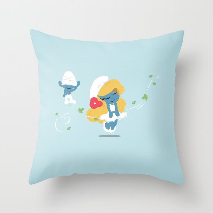 The Smurf Throw Pillow
