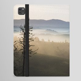 Misty morning Tuscany Italy iPad Folio Case