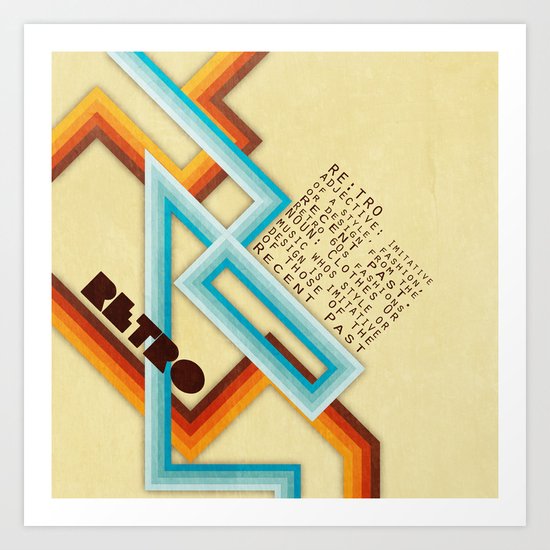 Retro Meaning Art Print