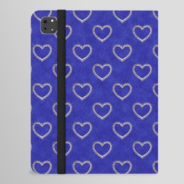Denim with hearts iPad Folio Case