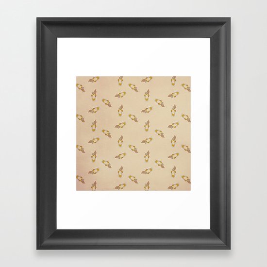 Squirrel Pattern Framed Art Print