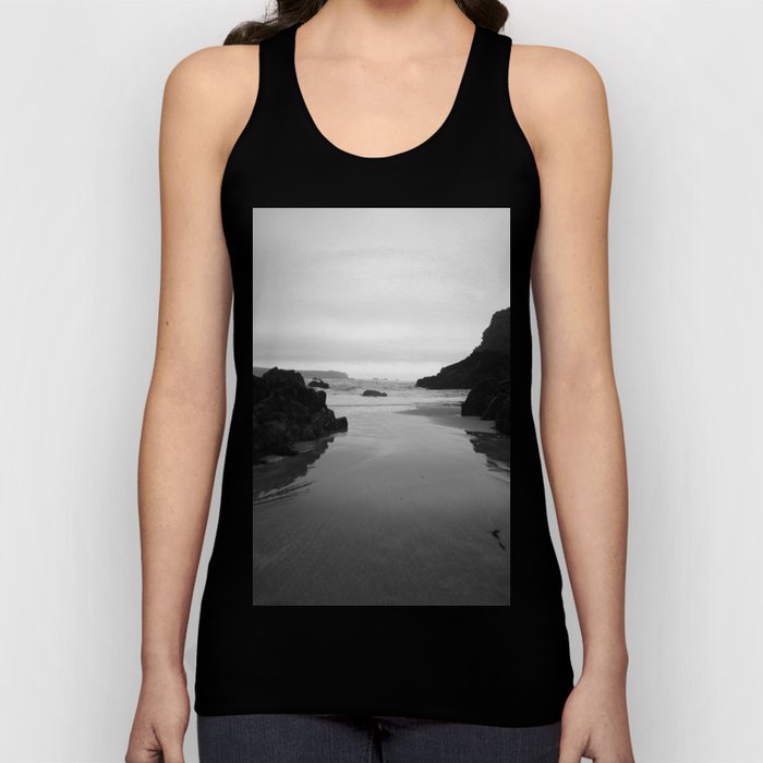 Kynance Cove in Black and White Tank Top