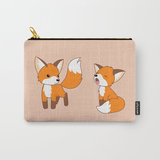 Cute Little Foxes Carry-All Pouch