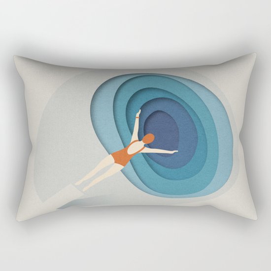 Dive Into Blue Rectangular Pillow