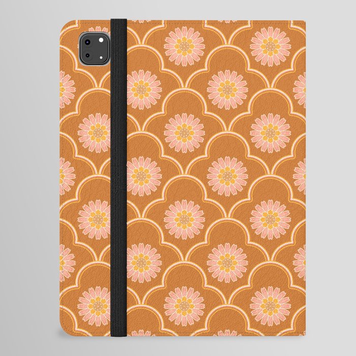 Ethnic Ogee Floral Pattern Caramel iPad Folio Case