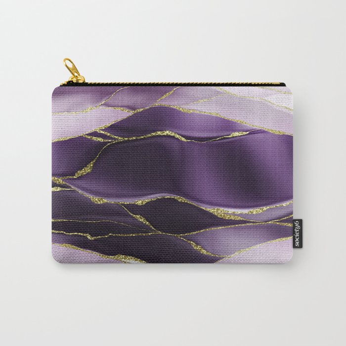 Day And Night Purple Marble Landscape Carry-All Pouch