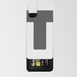 T (Grey & White Letter) Android Card Case