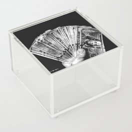 Money - Black And White Acrylic Box
