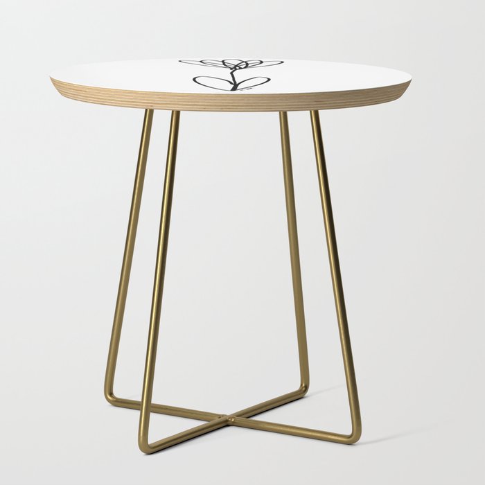 Daisy Single Line Drawing Side Table