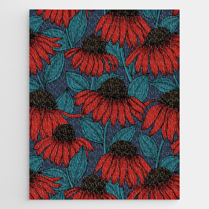 Red coneflowers Jigsaw Puzzle