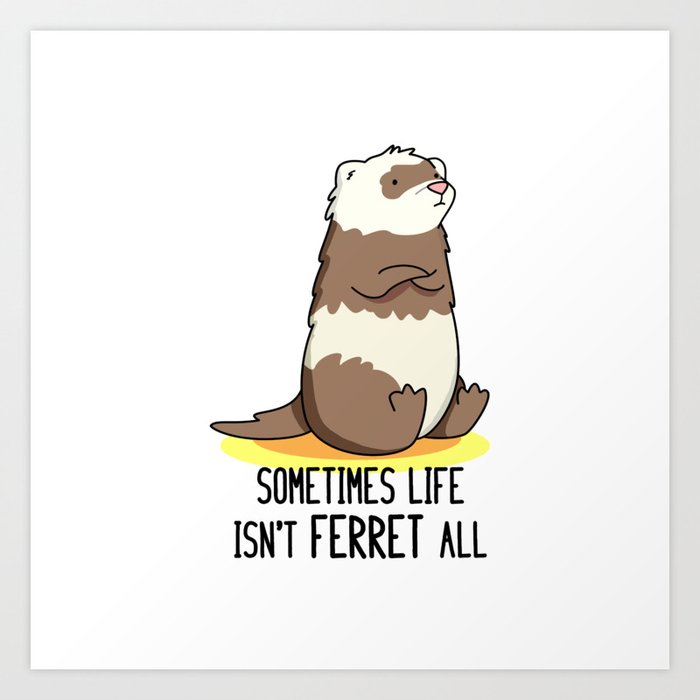 Painting of a Cute Ferret Looking Directly at You Leggings for