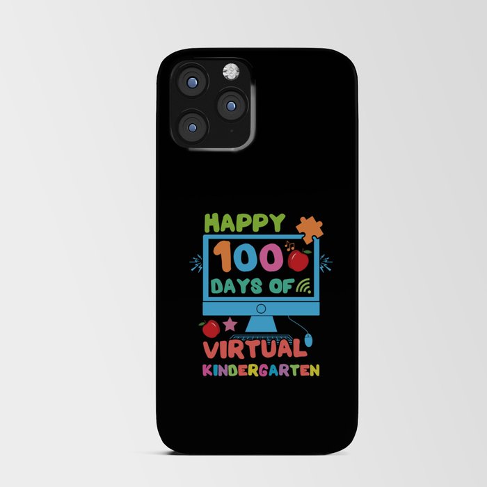 Days Of School Happy 100th Day 100 Online Virtual iPhone Card Case