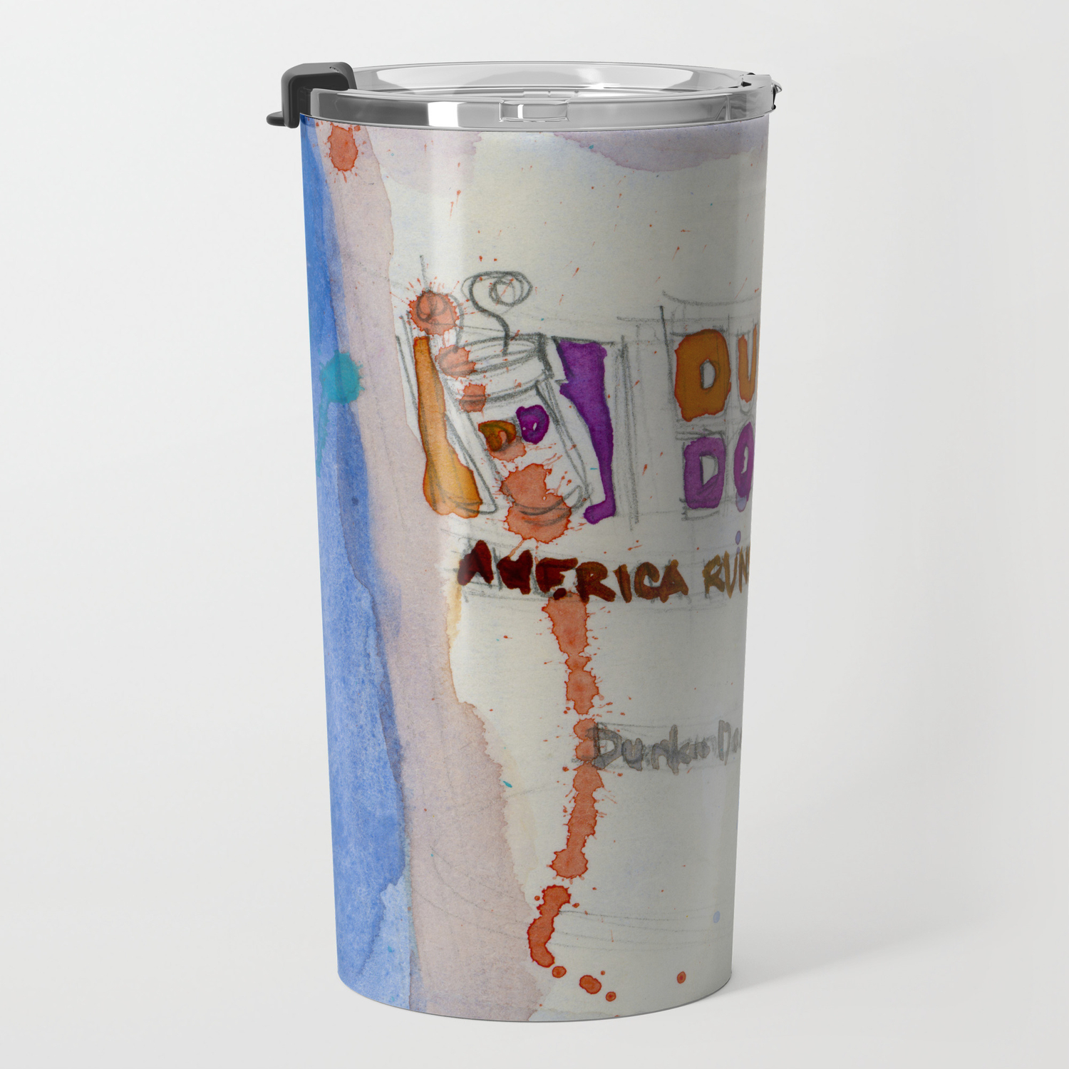 Dunkin Donuts Travel Mug By Dorrie Rifkin Watercolors Society6