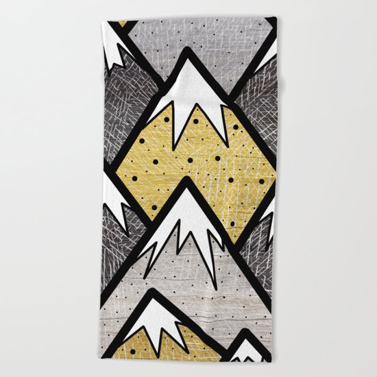 The Gold and Silver Hills Beach Towel