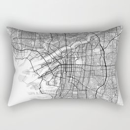 Osaka City Map of Japan - Light Rectangular Pillow
