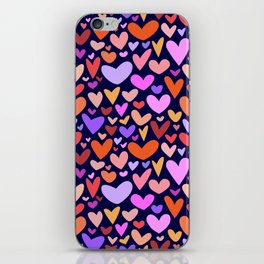 Valentine's Hearts Pattern Love Romantic February Gifts for Her iPhone Skin