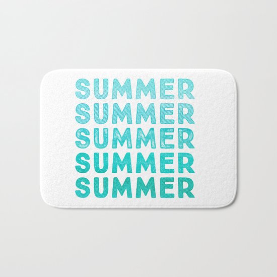 SUMMER- typography Bath Mat