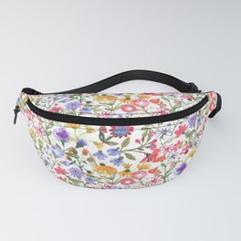 Colorful Watercolor Flowers Fanny Pack