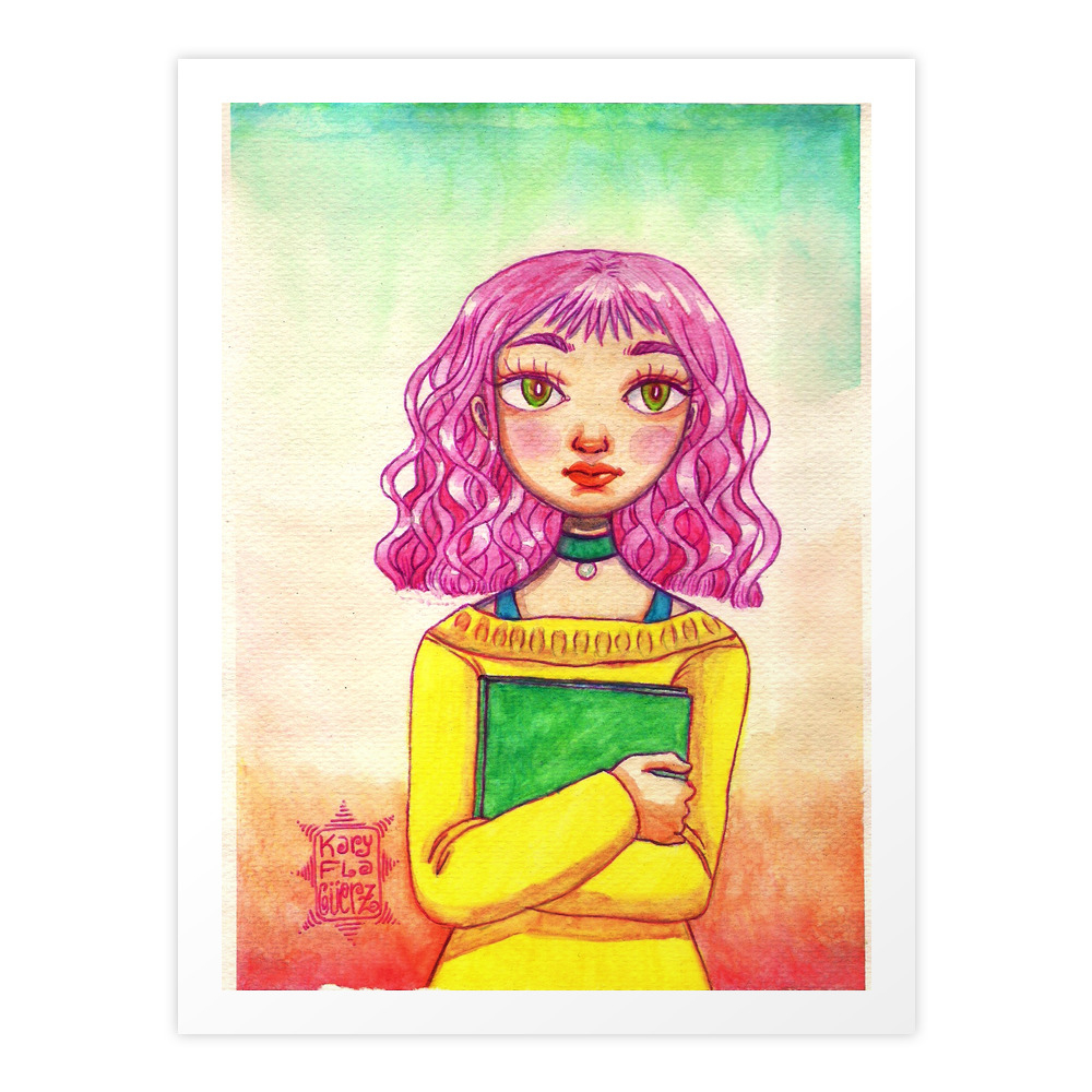Estudiante Rosa Art Print by karinaflawuerz