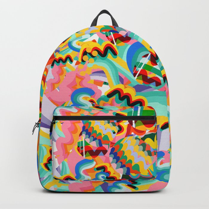 Colorful Abstract Graffiti Pop Art Pattern Design by Emmanuel Signorino  Backpack