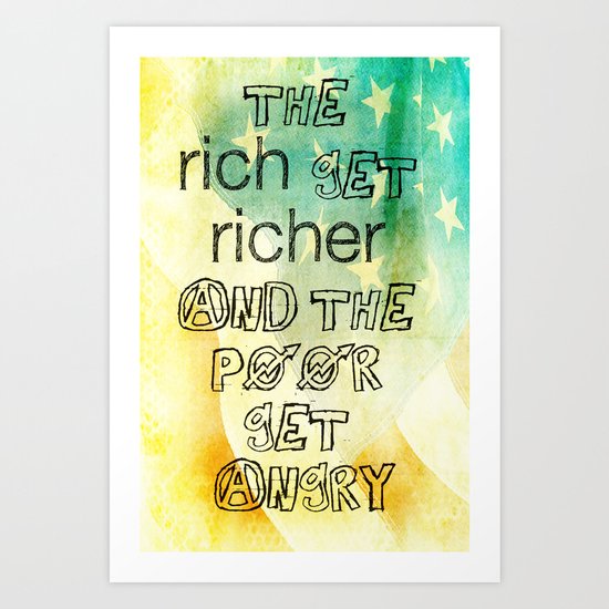 rich and poor _ US AND THEM Art Print