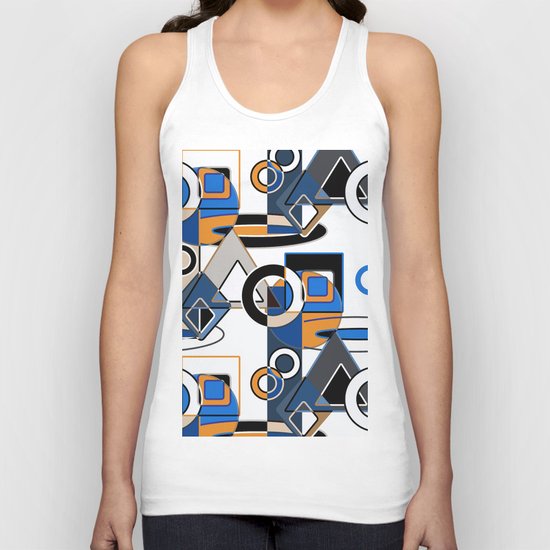 Abstract pattern with bold geometric shapes . Unisex Tank Top