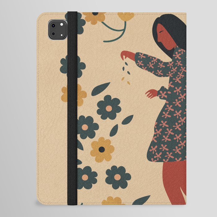 Woman Floral - Garden Boho iPad Folio Case