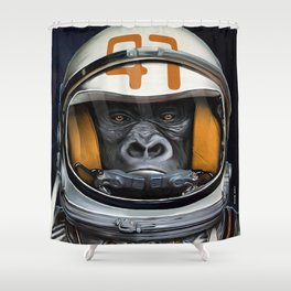 Space Ape Shower Curtain