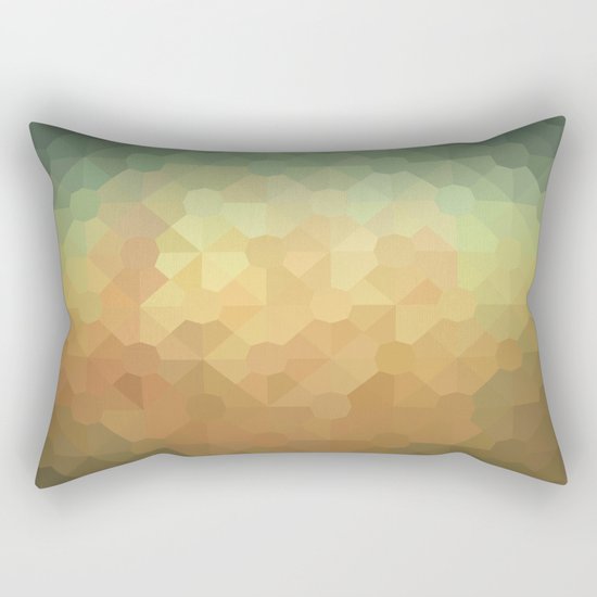 Nature's Glowing Geometric Abstract Rectangular Pillow