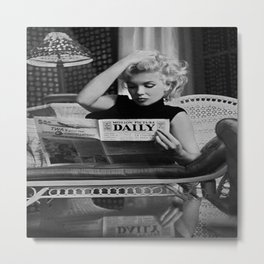 Marilyn , Monroe, Motion Picture Daily, NYC, 1955 Metal Print