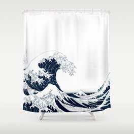 The Great Wave - Halftone Shower Curtain