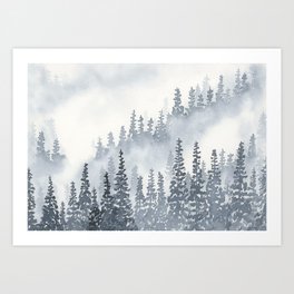 A Gray Forest Art Print