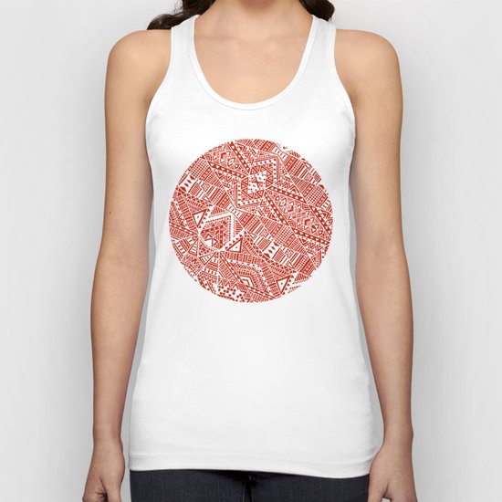 Tribal (red) Unisex Tank Top