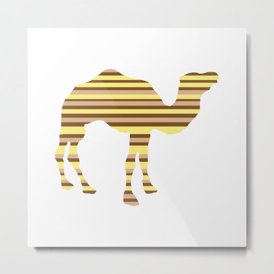 Camel Stripes Metal Print