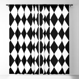 Black and White Rhombus Blackout Curtain